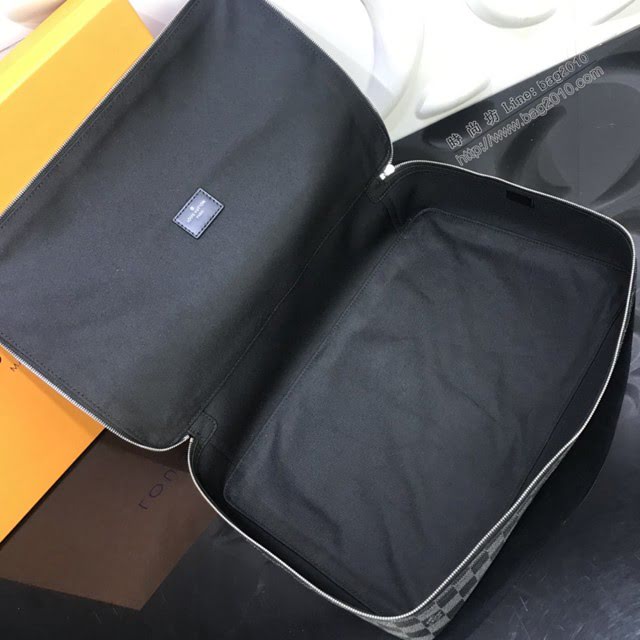 LV包包 LV新款女包 Packing Cube大號手袋 LV黑格收納袋 收納盒  ydh3651